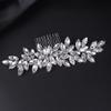 Teyglen Women's Wedding Hair Comb, Silver, 15 *6cm/5.9 *2.36 inches, Alloy+Rhinestones, Luxurious Hair Accessories, Shiny Rhinestones Bridal Side Hair Combs for Women Bride Girls view 3