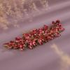 Teyglen Women Dainty Simple Full Rhinestones Hair Comb, Wine Red, 15 *6cm/5.9 *2.36 inches, Alloy+Rhinestones, 1 Count, for Women Bride Girls and Special Occasions view 2