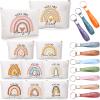 Inbagi 10 Set Inspirational Thank You Gifts Bulk for Women with 10 motivational Keychains and 10 Make up Bags for Christmas Coworker Employee Appreciation gifts view 1