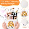 Inbagi 10 Set Inspirational Thank You Gifts Bulk for Women with 10 motivational Keychains and 10 Make up Bags for Christmas Coworker Employee Appreciation gifts view 4