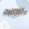 Teyglen Women Dainty Simple Rhinestones Bridal Hair Comb and Accessories, Shiny Side Hair Combs for Bride and Girls (Colorful) view 1