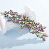 Teyglen Women Dainty Simple Rhinestones Bridal Hair Comb and Accessories, Shiny Side Hair Combs for Bride and Girls (Colorful) view 3
