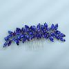 Teyglen Women Dainty Simple Blue Rhinestones Bridal Hair Comb Luxurious Shiny Hair Accessory for Bride and Girls view 1