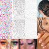 2100 Pcs Self Adhesive Rhinestones Face Gems Jewels for Makeup Pearl Eye Gems Stick On, Rainbow & Clear Flatback Rhinestones Pearl Stickers Hair Body Jewels Nail Art Christmas Craft Diy Festival Party view 1