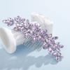 Teyglen Dainty Purple Rhinestone Hair Comb - Luxurious Shiny Bridal and Wedding Hair Accessory for Brides and Girls view 3