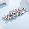 Teyglen Women's Full Rhinestones Hair Comb - Shiny Bridal Side Comb, AB Color, Metal, 15 cm, Luxurious Hair Accessory for Special Occasions view 2