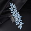 Teyglen Women's Opal Dainty Full Rhinestones Hair Comb, Luxurious Shiny Rhinestones Bridal Side Hair Accessories for Women Bride Girls view 4