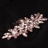 Teyglen Hair Comb, Rhinestone Crystal Hair Comb Headpiece for Women, Wedding Party Prom, Rose Gold-Pink Rhinestones Hair Piece, Size 15 *6cm/5.9 *2.36 inches, Alloy+Rhinestones, 1 Count view 2