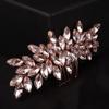 Teyglen Hair Comb, Rhinestone Crystal Hair Comb Headpiece for Women, Wedding Party Prom, Rose Gold-Pink Rhinestones Hair Piece, Size 15 *6cm/5.9 *2.36 inches, Alloy+Rhinestones, 1 Count view 3