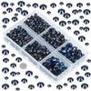 LPBeads 6000 Pieces Montana Non Hotfix Rhinestones 6 Sizes Round Crystal Glass Flat Back Rhinestones with Tweezers and Picking Pen for Nail Art Crafts Clothes Bags DIY view 3