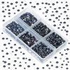 LPBeads 6000 Pieces Montana Non Hotfix Rhinestones 6 Sizes Round Crystal Glass Flat Back Rhinestones with Tweezers and Picking Pen for Nail Art Crafts Clothes Bags DIY view 4