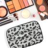 Deokke 3Pcs Makeup Bag,Travel Makeup Bag,Makeup Bags for Women,Makeup Brush Bag,Large Capacity PU Cosmetic Bag,Waterproof and Durable-Gray Leopard Cheetah Pattern view 3