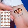 30pcs Custom Face Temporary Tattoos with Name Text, Personalized Temporary Tattoo with Heart for Adults Couple Women Men Custom Name Tattoos for Birthday Bachelorette Party view 2