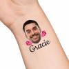 30pcs Custom Face Temporary Tattoos with Name Text, Personalized Temporary Tattoo with Tongue for Adults Couple Women Men Custom Name Tattoos for Birthday Bachelorette Party view 1
