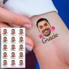 30pcs Custom Face Temporary Tattoos with Name Text, Personalized Temporary Tattoo with Tongue for Adults Couple Women Men Custom Name Tattoos for Birthday Bachelorette Party view 2