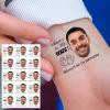 30pcs Custom Face Temporary Tattoos with Name Text, Personalized Temporary Tattoo with Tongue for Adults Couple Women Men Custom Name Tattoos for Birthday Bachelorette Party view 2