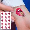 30pcs Custom Face Temporary Tattoos with Name Text, Personalized Temporary Tattoo with Tongue for Adults Couple Women Men Custom Name Tattoos for Birthday Bachelorette Party view 2