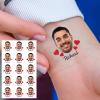 30pcs Custom Face Temporary Tattoos with Name Text, Personalized Temporary Tattoo with Heart for Adults Couple Women Men Custom Name Tattoos for Birthday Bachelorette Party view 2