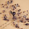Teyglen Bridal Rhinestones Hair Pins Rhinestones Crystals Wedding Bride Hair Accessories Silver Purple Blue Bridal Hair Pieces for Women (Purple) view 3