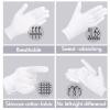 Jecery 300 Pairs White Cotton Gloves Bulk Pack Moisturizing Overnight Dry Hand Eczema Thin Inspection Liner for Jewelry Coin Collection view 4