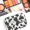 Deokke 3Pcs Makeup Bag,Travel Makeup Bag,Makeup Bags for Women,Makeup Brush Bag,Large Capacity PU Cosmetic Bag,Waterproof and Durable-Black Cow Pattern view 3