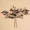 Teyglen Bridal Rhinestone Hair Pins - Crystal Wedding Hair Clips & Accessories in Gold, Silver, Purple & Black for Women view 1