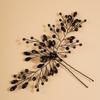 Teyglen Bridal Rhinestone Hair Pins - Crystal Wedding Hair Clips & Accessories in Gold, Silver, Purple & Black for Women view 2