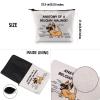 G2TUP Belgian Malinois Dog Lover Gift Anatomy Makeup Bag - Cosmetic Travel Bag With Zipper for Dog Mom and Owner (Anatomy White Bag) view 3