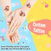 Personalized Temporary Tattoos, Custom Heart Shape Photo Tattoos for Birthday Wedding Bachelorette Party, 1 Set of 15 Pieces Customized Tattoos Temporary view 2