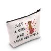 G2TUP Vizsla Dog Lover Gift - Makeup Bag for Vizsla Mom & Owner - White Zipper Travel Bag view 1