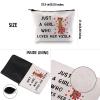 G2TUP Vizsla Dog Lover Gift - Makeup Bag for Vizsla Mom & Owner - White Zipper Travel Bag view 3