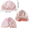 AEVBSOY 2 Pack Adjustable Knotted Turban Hat Satin Sleep Caps Silk Night Bonnet with Elastic Stay On Head Satin Night Sleep Bonnet Silk Bonnet Double Layer Sleep Cap for Women Hair Care Sleep Black view 4