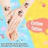 Personalized Temporary Tattoos, Custom Face Tattoos for Birthday Wedding Bachelorette Party, 1 Set of 15 Pieces Customized Tattoos Temporary with Red Hearts Name view 2