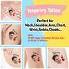 Personalized Temporary Tattoos, Custom Face Tattoos for Birthday Wedding Bachelorette Party, 1 Set of 15 Pieces Customized Tattoos Temporary with Red Hearts Name view 3
