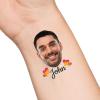 30pcs Custom Heart Temporary Tattoos with Face Name Text, Personalized Temporary Tattoo with Face for Adults Couple Women Men Custom Name Tattoos for Birthday Bachelorette Party view 1