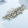Teyglen Women's Mint blue Rhinestones Hair Comb, Luxurious Hair Accessories for Wedding, Party, Christmas, Photoshoot, Halloween, Seaside Beach - Manual, 15 *6cm/5.9 *2.36 inches, 1 Count view 2