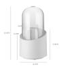 Adosio Makeup Brush Holder with Clear Lid Rotatable Pen Pencil Storage Box Cosmetic Eyebrow Eyeliner Desktop Organizer view 2