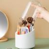 Adosio Makeup Brush Holder with Clear Lid Rotatable Pen Pencil Storage Box Cosmetic Eyebrow Eyeliner Desktop Organizer view 4