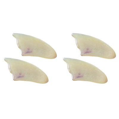 Beaupretty 4pcs Small Triangular Gua Scraping Board Natural Sheep Horn Scraping Tool for Body and Facial Massage Promotes Circulation and Relieves Tension