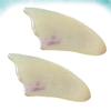 Beaupretty 6pcs Small Triangular Shape Scraping Plate Massage Tool for Body Natural Sheep Horn Gua Board for Facial and Circulation view 4
