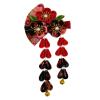 Japanese Style Women Flower Hair Clip Tassel Hair Ornament, Kimono Decor Fabric Hanfu Hairpin Accessories For Christmas Party Costume Gift (Black) view 2