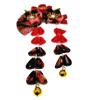 Japanese Style Women Flower Hair Clip Tassel Hair Ornament, Kimono Decor Fabric Hanfu Hairpin Accessories For Christmas Party Costume Gift (Black) view 3