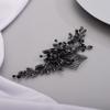 Chargances Bridal Black Crystal Hair Comb Gothic Black Wedding Hair Vine Side Comb Rhinestone Head Accessory Wedding Headpiece Prom Party Festival for Women view 4