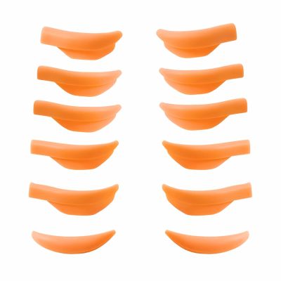 Lash Lift Pads, Eyelash Lift Pad, 5 Sizes Perm Rods, DIY Lash Lifting at Home, Softer Perming Curler Rollers Fit Eyes & Glue Balm Very Well Reusable Silicone Shields (Orange L Curl-Lift up Rapidly)