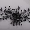 Chargances Bridal Black Crystal Hair Comb Gothic Black Wedding Hair Vine Side Comb Rhinestone Hair Accessory Wedding Headpiece Prom Party Festival for Women and Girls (Style 1) view 3