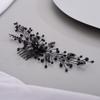 Chargances Bridal Black Crystal Hair Comb Gothic Black Wedding Hair Vine Side Comb Rhinestone Hair Accessory Wedding Headpiece Prom Party Festival for Women and Girls (Style 1) view 4