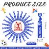 Taiyin 68 Pcs Cheer Hair Ties Bulk Cheer Bracelets Cheerleader Gifts Motivational Gifts Wristbands for Cheer Squad Party Favors, Pom Design(Blue) view 2