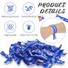 Taiyin 68 Pcs Cheer Hair Ties Bulk Cheer Bracelets Cheerleader Gifts Motivational Gifts Wristbands for Cheer Squad Party Favors, Pom Design(Blue) view 3
