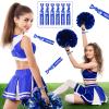 Taiyin 68 Pcs Cheer Hair Ties Bulk Cheer Bracelets Cheerleader Gifts Motivational Gifts Wristbands for Cheer Squad Party Favors, Pom Design(Blue) view 4