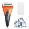 ESARORA Ice Roller for Face & Eye, Puffiness, Migraine, Pain Relief and Minor Injury, Skin Care Products - Black Orange (1 Plastic Roller & 1 Stainless Steel Roller) view 1